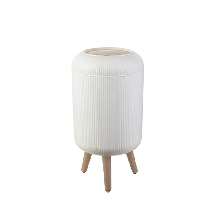 Wooden Tall Waste Bin with Push-on Lid – EcoBin