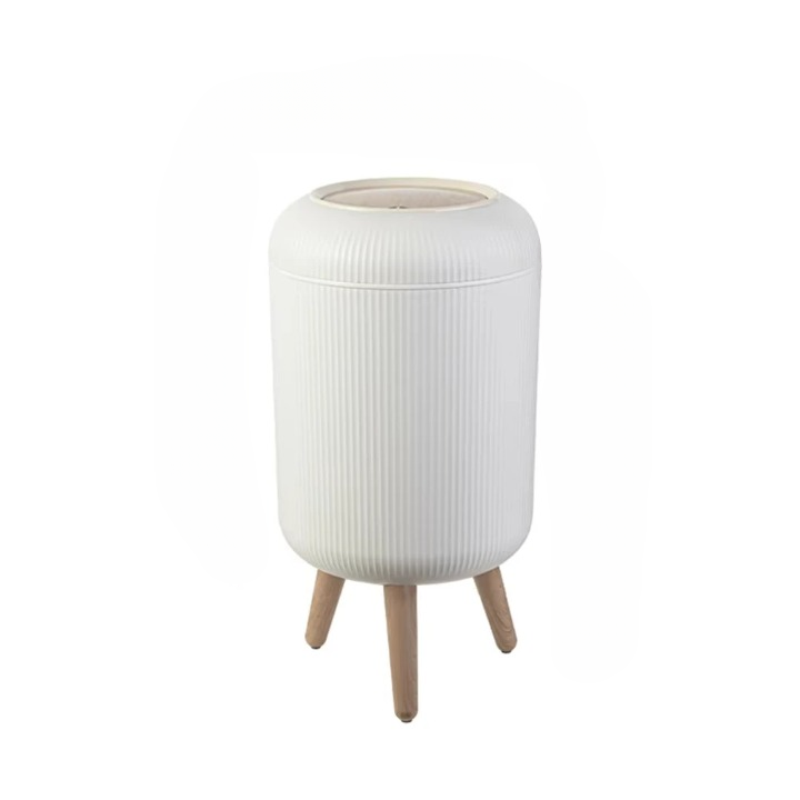 Wooden Tall Waste Bin with Push-on Lid – EcoBin