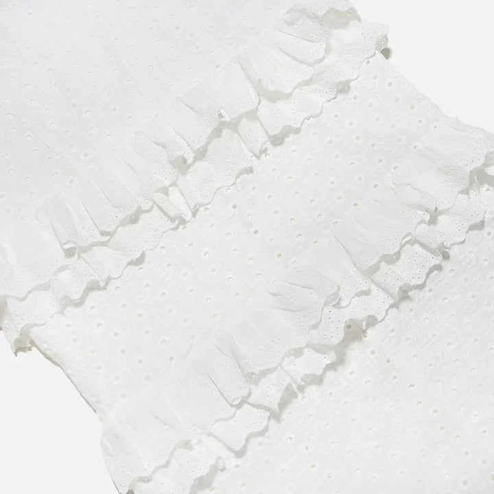 Stijlvolle Witte Geborduurde Maxi Jurk – Alina