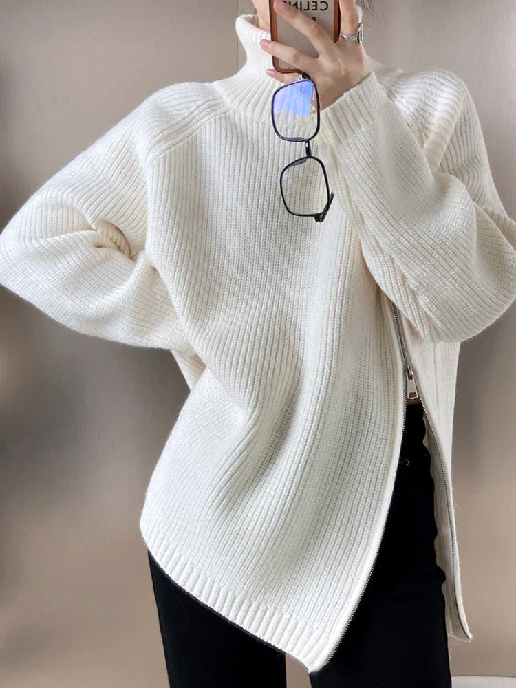 Damen Pulloverweste mit Reißverschluss - Clara