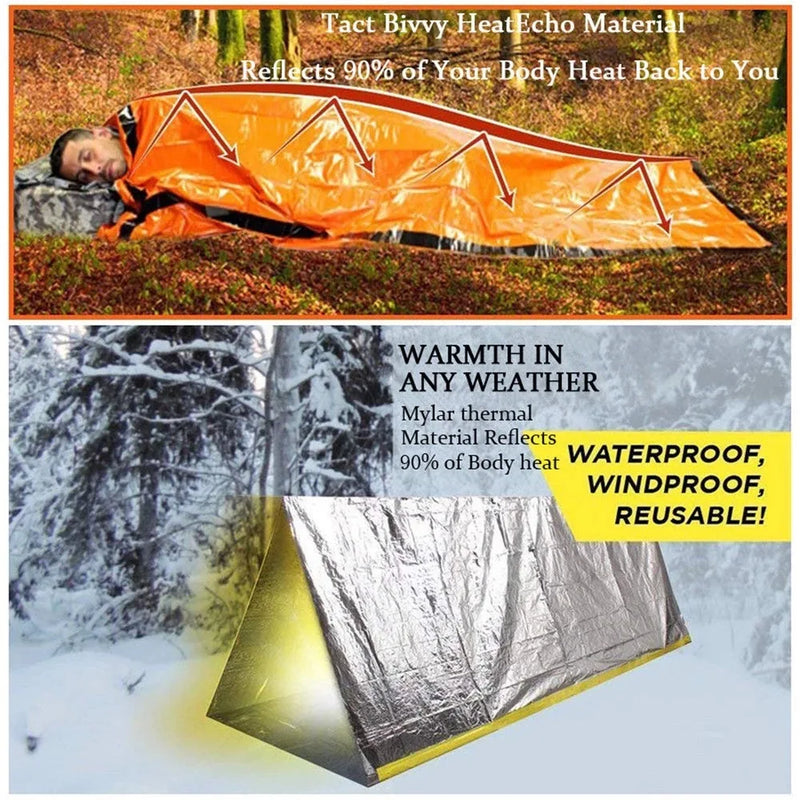 Wasserdichter Notfall-Schlafsack - SurvivalShield Bivy