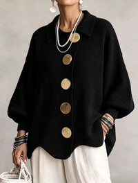 Elegant Oversized Cardigan with Statement Buttons 3