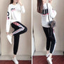 Zweiteiliges Damen-Trainingsanzug mit Sweatshirt und Hose – Leona