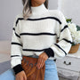Legerer gerippter Rollkragenpullover - Elara