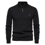Herren-Baumwollpullover mit Reißverschluss und Stehkragen – Ardel
