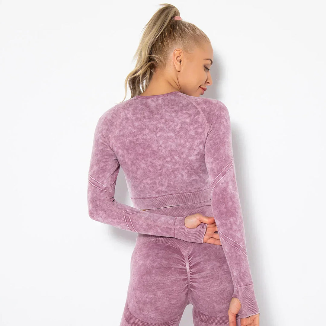 Nahtloses Damen Yoga Set mit Cropped Top - Nova