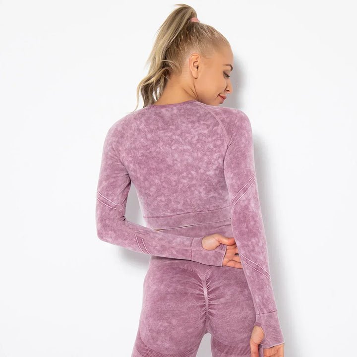 Nahtloses Damen Yoga Set mit Cropped Top - Nova
