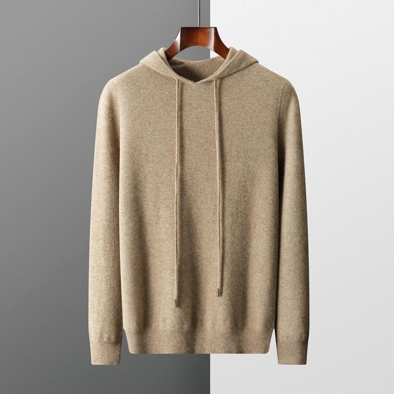 Herren-Hoodie aus Merinowolle – Cassiano