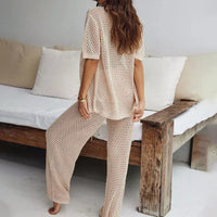 Airy & Stylish Women's Summer Set with Cut-Outs and Long Pants – Liora