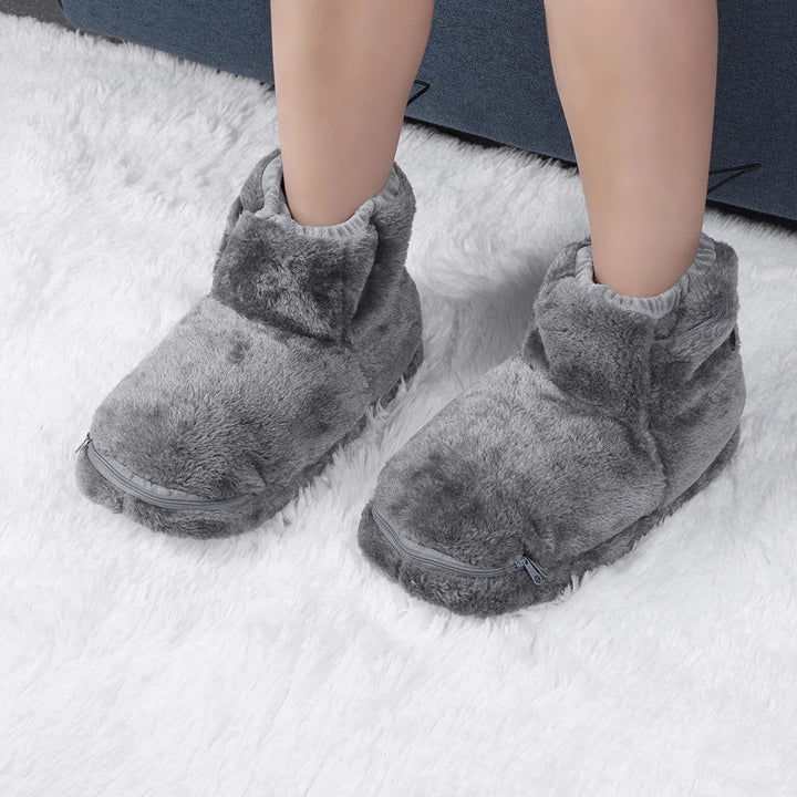 Elektrische USB-slof met pluche voering – WarmFeet