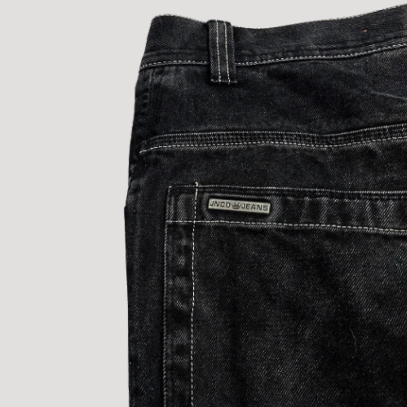 Black Baggy Jeans with High Waist – Raven