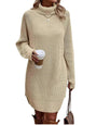 Stilvolles Gestricktes Kleid mit Rollkragen – Maris