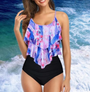 Tankini mit Rüschen und hoher Taille – Neriah