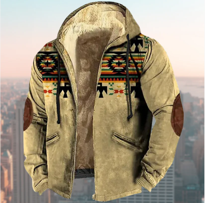 Stilvolle Jacke mit indigener Musterung - Liam