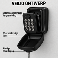 Schlüsselsafe mit Code | Wetterfestes Metall | Einstellbares Kombinationsschloss