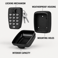 Key Safe with Code | Weatherproof Metal | Adjustable Combination Lock 11