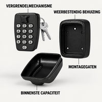 Schlüsselsafe mit Code | Wetterfestes Metall | Einstellbares Kombinationsschloss