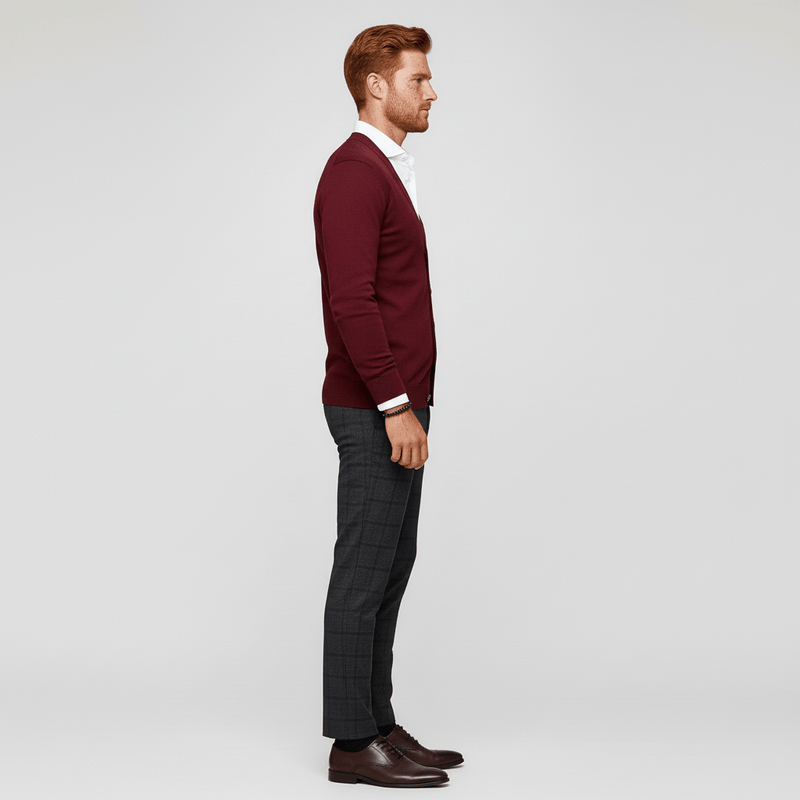 Schmal Geschnittene Strickjacke Mit Langen Ärmeln - Devin