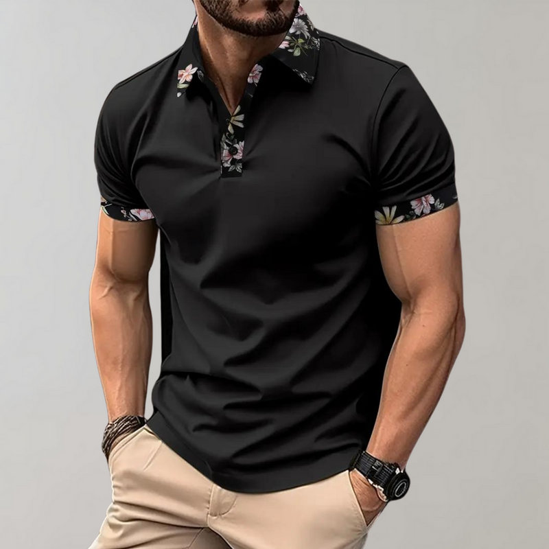 Herren-Poloshirt mit dezentem Druck - Noah