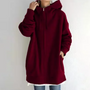 Oversized Damen Hoodie mit Reißverschluss und Kapuze – Meliora