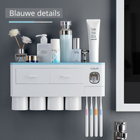 Smart Bathroom Accessory | With toothpaste dispenser, toothbrush holder & drawers