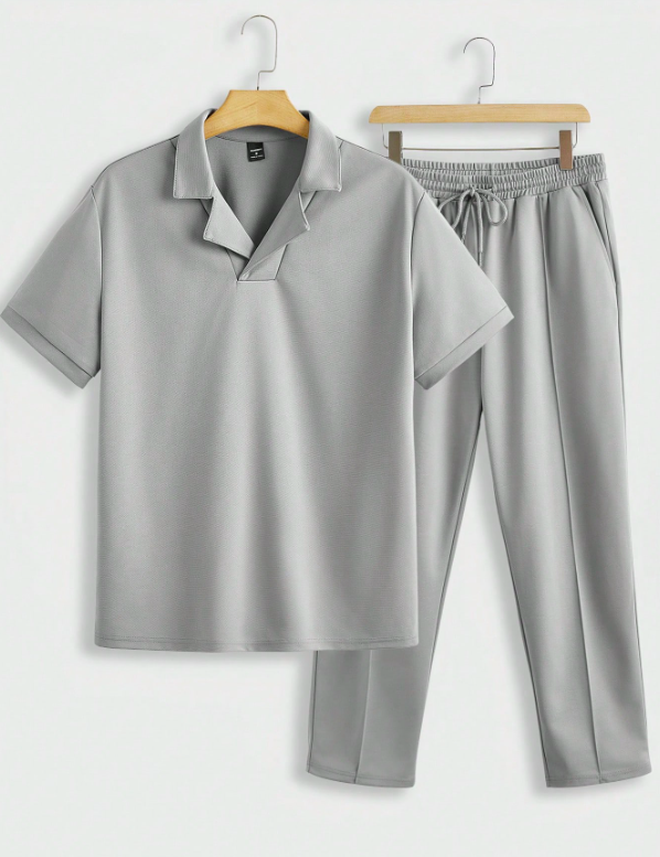 Modernes graues Herren-Sommeroutfit – Nico
