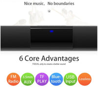 Draadloze Bluetooth Soundbar Stereo Speakersysteem met FM & USB – CineWave