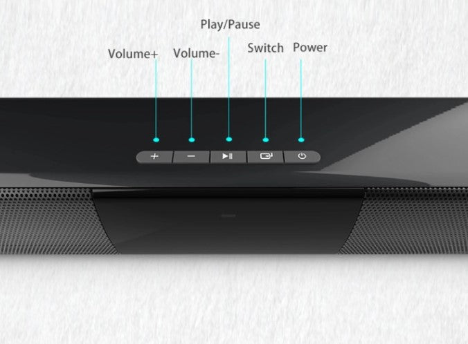 Draadloze Bluetooth Soundbar Stereo Speakersysteem met FM & USB – CineWave