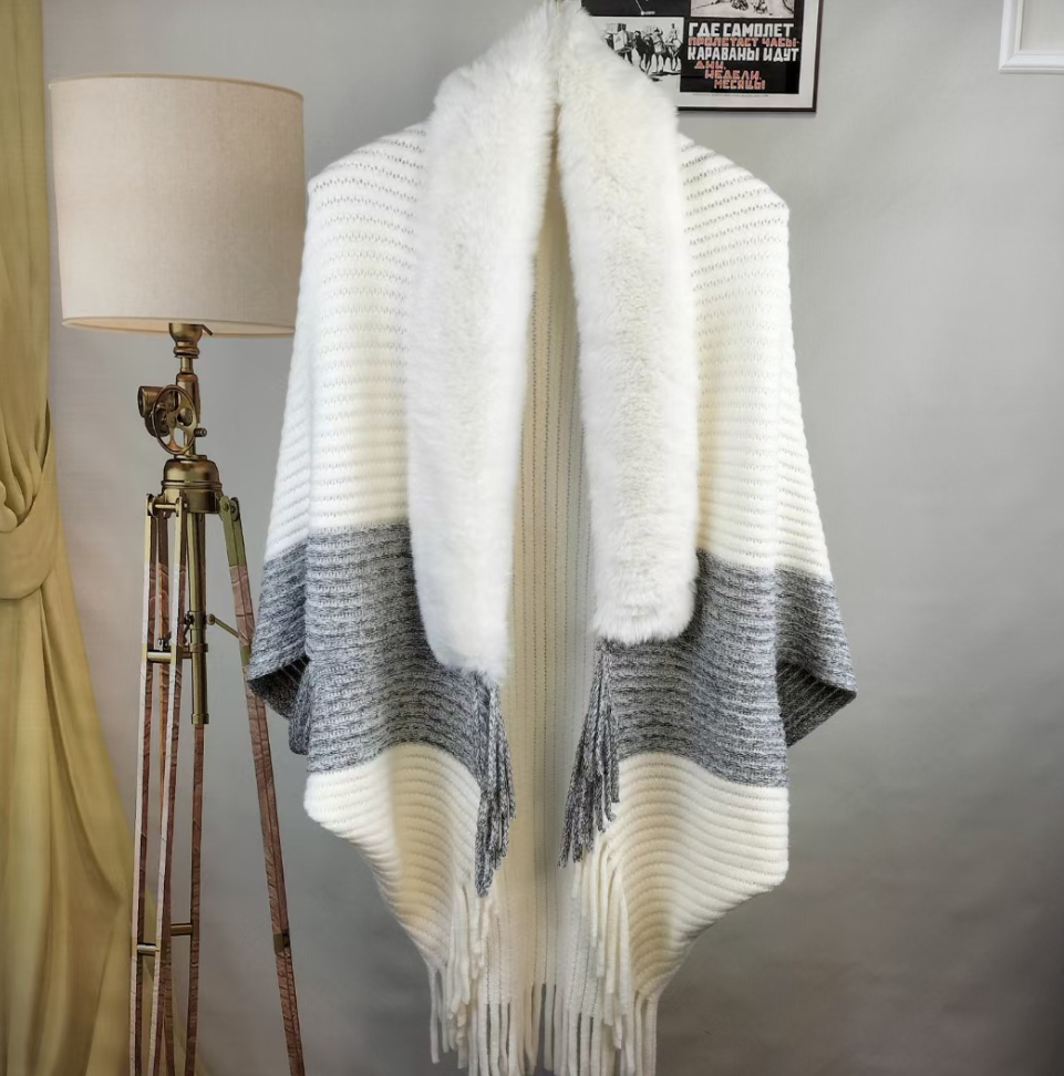 Damesvest Louise – Met Luxueuze Faux Fur Kraag | One Size