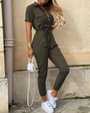 Trendiger Retro-Jumpsuit mit Knopfleiste - Velia
