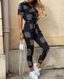Trendiger Retro-Jumpsuit mit Knopfleiste - Velia