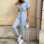 Trendiger Retro-Jumpsuit mit Knopfleiste - Velia