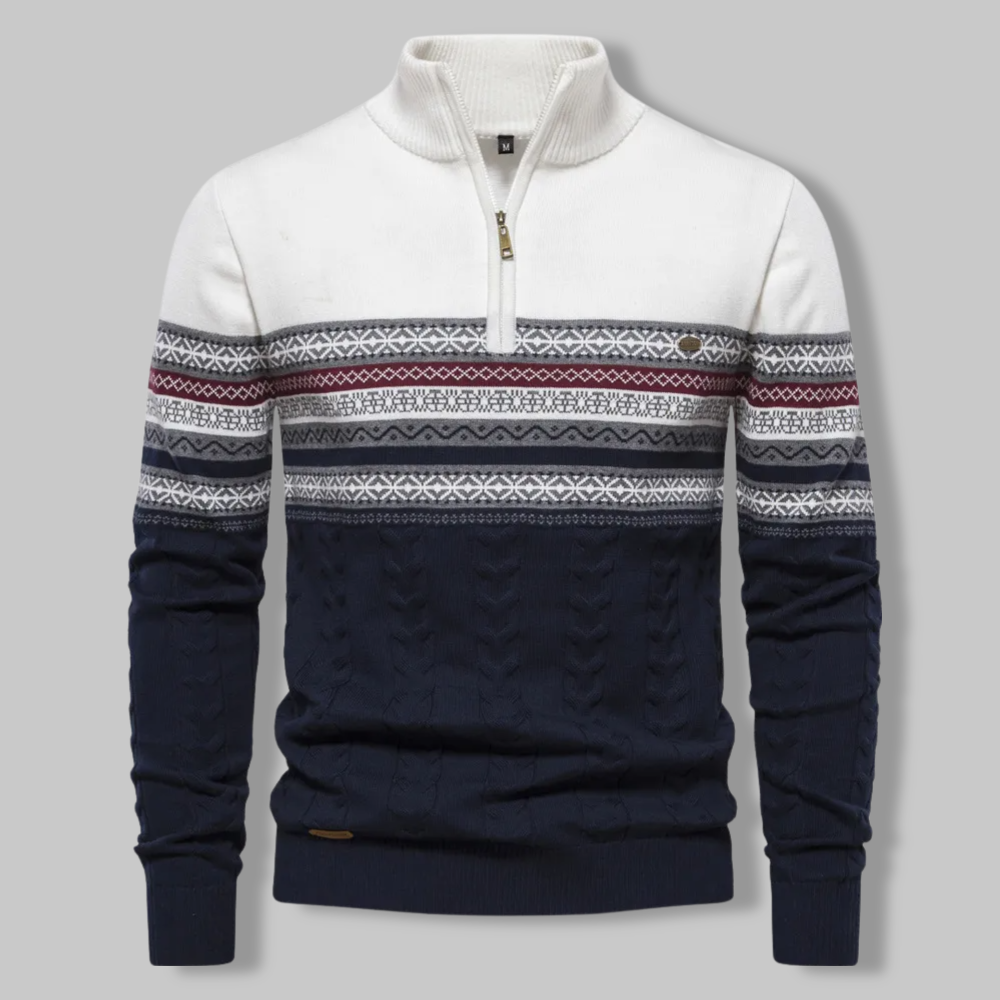 Gestreifter Zip-Pullover - SummitZip