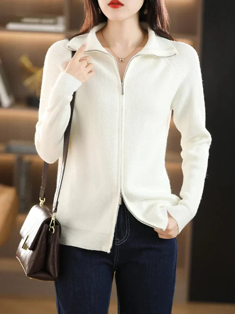 Dames Vest met Dubbele Rits – Celeste