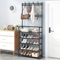 Kapstok met Schoenopbergplank Meellaags Stalen Frame – EntryMate