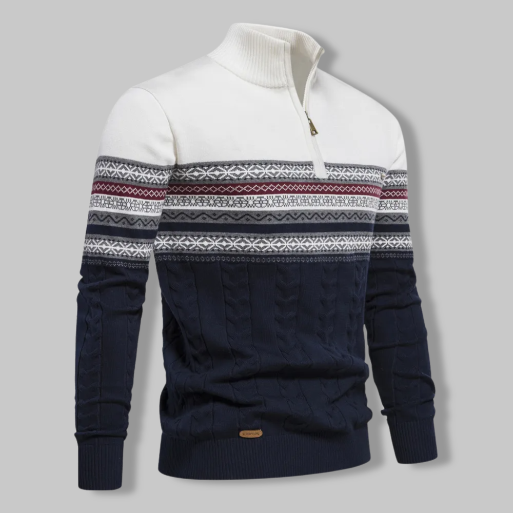 Gestreifter Zip-Pullover - SummitZip