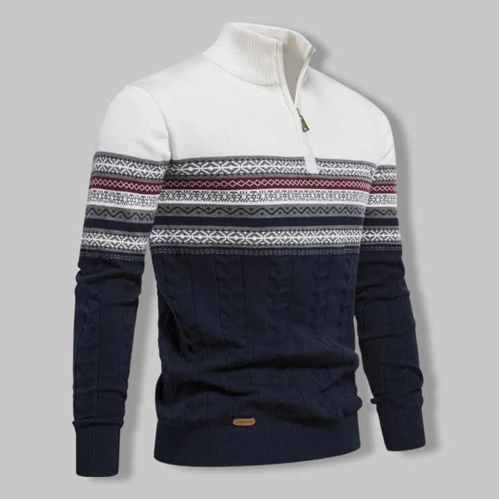 Gestreifter Zip-Pullover - SummitZip