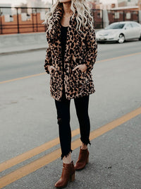 Damen Wintermantel mit Leopardenmuster - Sofia