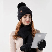 Trendiges Damen Wintermützen-Set - Lara