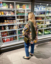 Gevoerde Dames Jas met Bloemenprint - Aurora