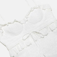 Stijlvolle Witte Geborduurde Maxi Jurk – Alina