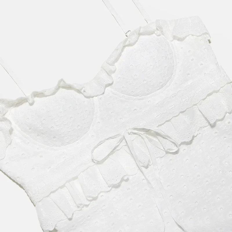 Stijlvolle Witte Geborduurde Maxi Jurk – Alina