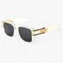 Vintage quadratische Sonnenbrille mit Tropfendetail – Elvoir