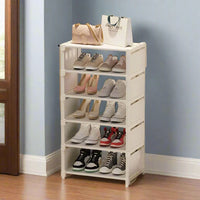 Space-saving metal shoe rack with 6 or 8 layers – Liora