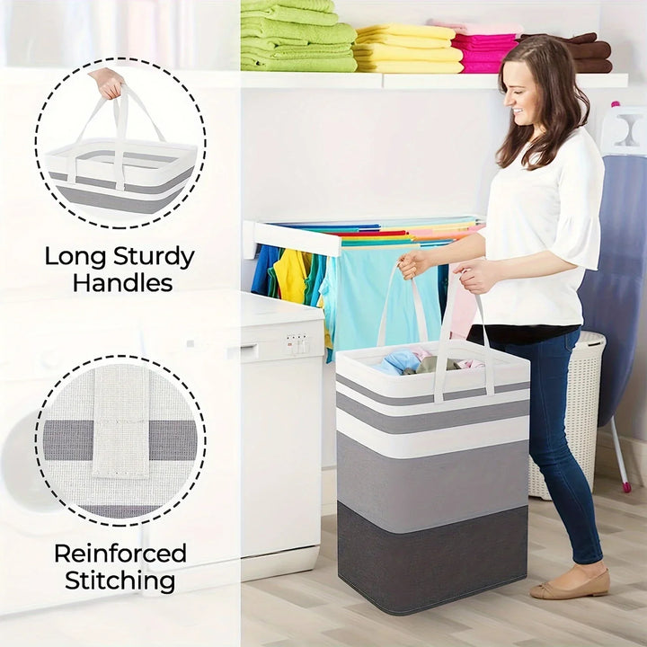 75L Grote Wasmand met Handvaten & Opvouwbaar Ontwerp – Solen
