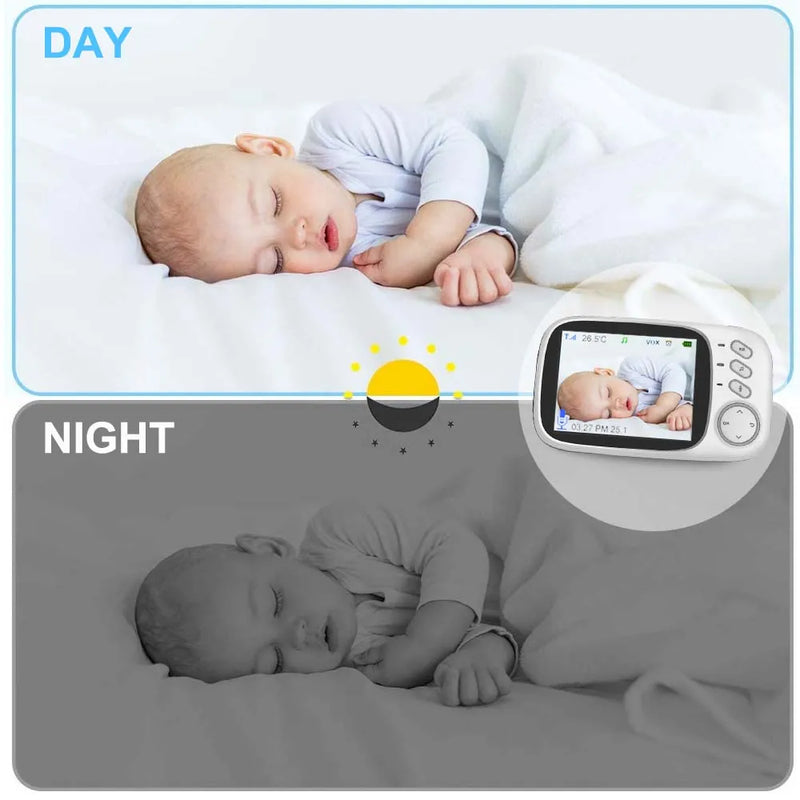 3.5-Inch Video Baby Monitor with Night Vision, Temperature Display and Two-Way Audio