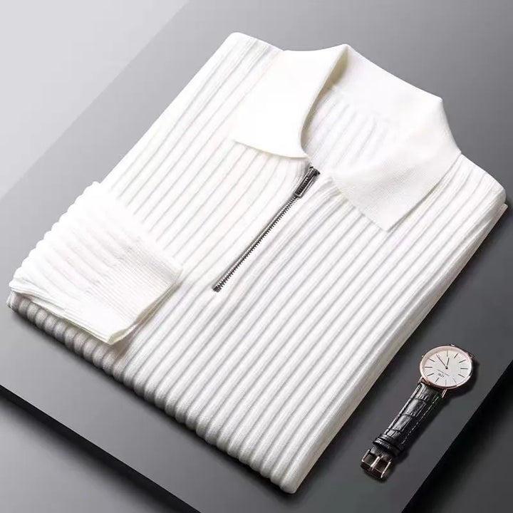 Herren Merino Rollkragenpullover mit Reißverschluss - Ethan