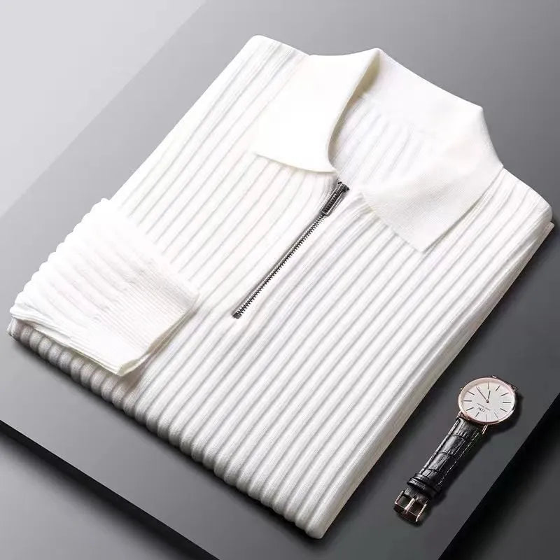Herren Merino Rollkragenpullover mit Reißverschluss - Ethan