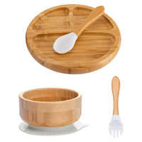 Kindergeschirr-Set mit Saugnapf - EcoFeast