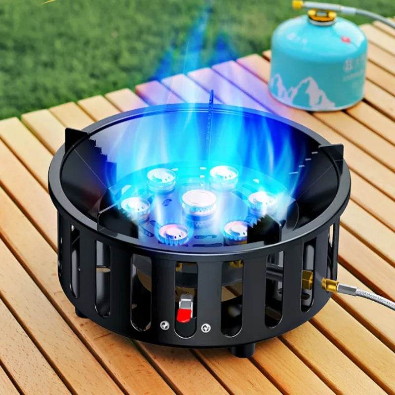 7-Kern tragbare Camping-Gaskocher mit elektronischer Zündung – Kael